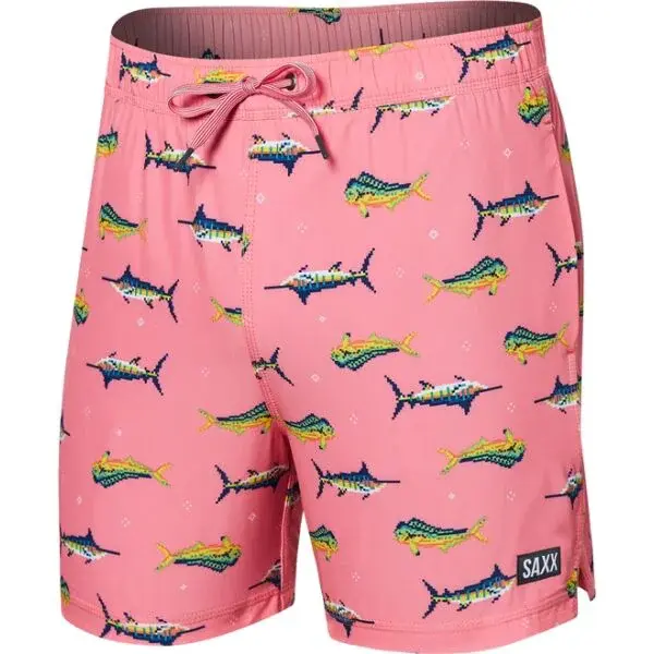 SAXX OH BUOY 2N1 Pánske plavecké šortky, ružová, veľkosť