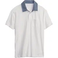 GAP CHAMBRAY POLO Chlapčenské tričko, biela, veľkosť