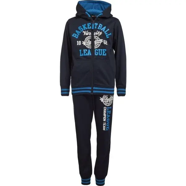 Lewro YAMIN Chlapčenská  tepláková súprava, čierna, veľkosť 152-158