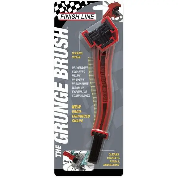 FINISH LINE GRUNGE BRUSH Čistiaca kefa, červená, veľkosť