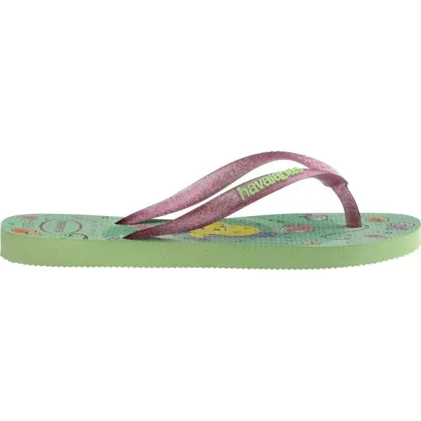 HAVAIANAS KIDS SLIM PRINCESS Dievčenské žabky, svetlo zelená, veľkosť 35/36
