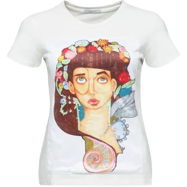 ROMADE MARDAR Dámske tričko, biela, veľkosť
