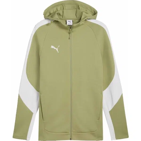 Puma TEAMEVOSTRIPE HOODED JACKET Pánska bunda, zelená, veľkosť