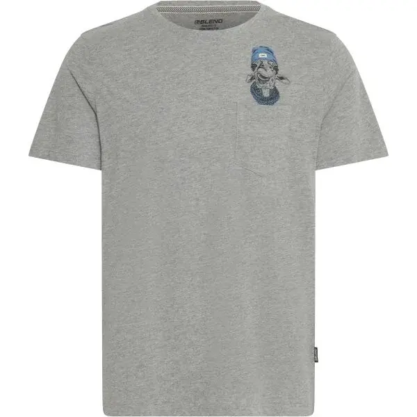 BLEND BHJABU Pánske tričko, sivá, veľkosť