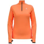 Odlo W MID LAYER 1/2 ZIP AXALP CERAMIWARM Dámska funkčná stredná vrstva, oranžová, veľkosť