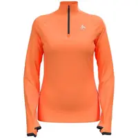 Odlo W MID LAYER 1/2 ZIP AXALP CERAMIWARM Dámska funkčná stredná vrstva, oranžová, veľkosť