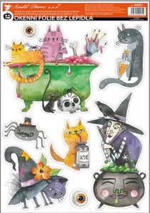 Okenní fólie 40001 Halloween s glitrem 29x41cm
