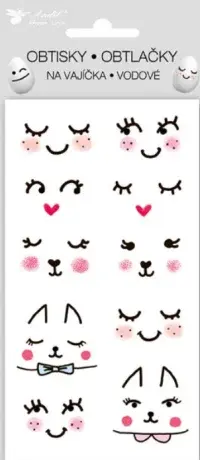 Velikonoční obtisky na vajíčka 7902 vodové 19x9cm emoji