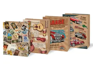 Taška MFP dárková L KRAFT mix č. 5 260x340x140