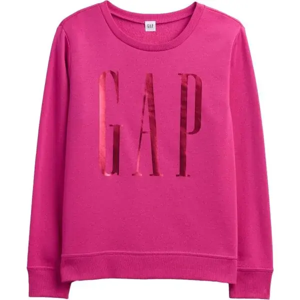 GAP V-LOGO DOORBUSTER CREW Dámská mikina s logem, růžová, velikost