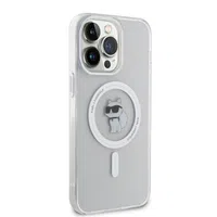 Zadní kryt Karl Lagerfeld IML Choupette MagSafe pro Apple iPhone 15 Pro Max, transparentní