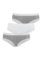 LASCANA Nohavičky  sivá melírovaná / šedobiela