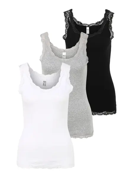 H.I.S Top  sivá / čierna / biela