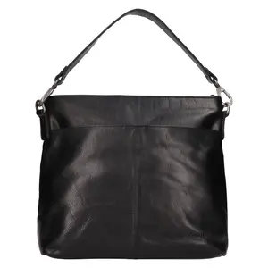 Dámska kožená kabelka Greenwood Babet - čierna