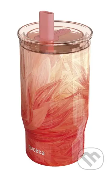 Nerezový termohrnček so slamkou Mist Peach Petals 720 ml