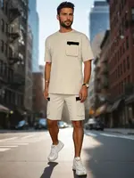 Komplet męski dresowy khaki Dstreet