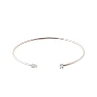 Otevřený flexi náramek s diamanty v růžovém 14k zlatě KLENOTA