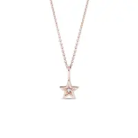 Přívěsek hvězdička z růžového zlata s diamantem KLENOTA