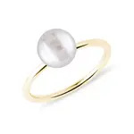 Zlatý prsten se sladkovodní perlou KLENOTA