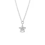 Náhrdelník hvězda s diamanty v bílém zlatě KLENOTA
