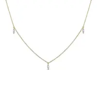 Náhrdelník ze žlutého zlata s diamanty marquise KLENOTA