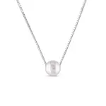 Náhrdelník z bílého zlata se sladkovodní perlou KLENOTA