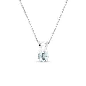 Zlatý náhrdelník s akvamarínem KLENOTA