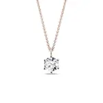 Přívěsek z růžového zlata s čirým briliantem KLENOTA