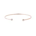 Náramek z růžového zlata s bezel diamanty KLENOTA