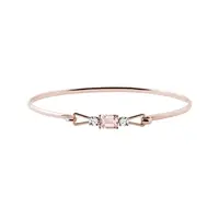 Náramek s morganitem a diamanty v růžovém zlatě KLENOTA