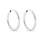 Moderní oválné náušnice z bílého zlata KLENOTA