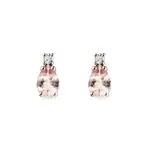 Morganitové náušnice z ružového zlata s diamantmi KLENOTA