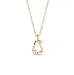 Náhrdelník hruška zo žltého zlata KLENOTA