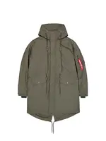 ALPHA INDUSTRIES Prechodná bunda  kaki / červená / biela