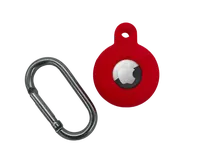 Silikonové pouzdro s háčkem pro AirTag, červená