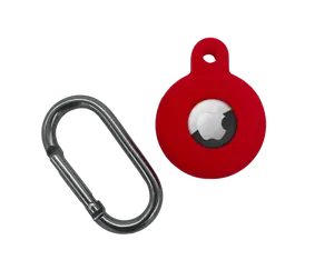 Silikonové pouzdro s háčkem pro AirTag, červená