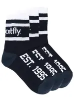 Meatfly ponožky Long Triple Pack Black | Černá | Velikost S