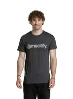Meatfly pánské tričko MF Logo Charcoal Heather | Šedá | Velikost XL