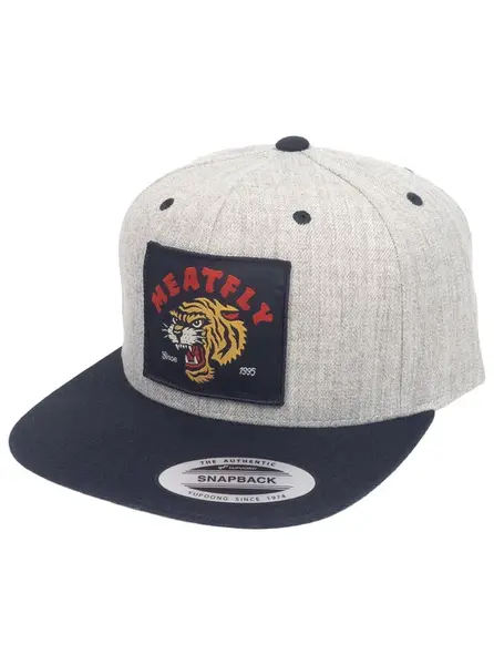 Meatfly kšiltovka Flanker Snapback Grey Heather/Black | Šedá | Velikost One Size