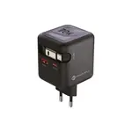 Forcell F-Energy nabíječka GaN USB-C + USB-A + navíjecí kabel USB-C, PD, QC4.0, 3A, 70W, šedá