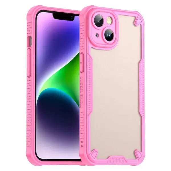 ArmorShield Hybrid Case, iPhone 14, růžový