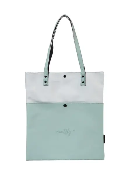 Meatfly kabelka Janie Mint / Light Grey | Modrá | Objem 3 L