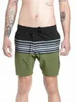Meatfly pánské plavky Keith Boardshorts 17" Olive / Black | Zelená | Velikost L
