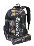 Meatfly batoh Basejumper Dark Aquarel 22 L + PENÁL ZDARMA | Černá | Objem 22 L
