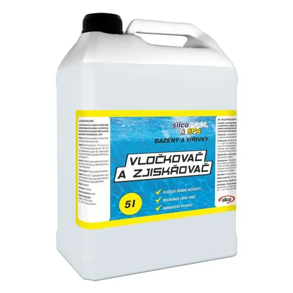 Chemie bazénová, Vločkovač a zjiskřovač, 5 l, SILCO