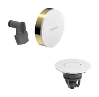 Hansgrohe Exafill - Vrchná súprava k vaňovej odtokovej a prepadovej súprave s napúšťaním, Push-Open, lesklá biela/leštený vzhľad zlata 58119990
