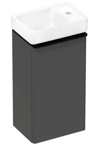 Hansgrohe Xelu Q - Skrinka s umývadielkom, 63x34x27 cm, 1 dvierka, pánty vpravo, matná sivá/matná čierna 54366670