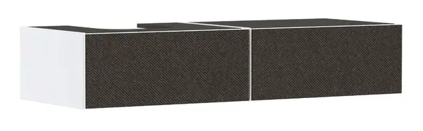 Hansgrohe Xevolos E - Umývadlová skrinka, 28x137x55 cm, 2 zásuvky, matná biela/textilná tmavá sivá 54319660
