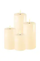 Súprava led sviečok Deluxe Homeart White Giftbox LED Candle 4-pak