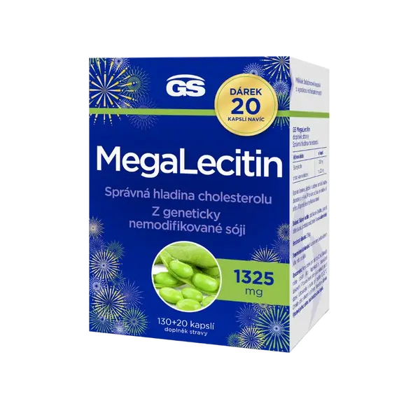 GS Megalecitin, 130+20 kapslí NAVÍC, dárkové balení 2025
